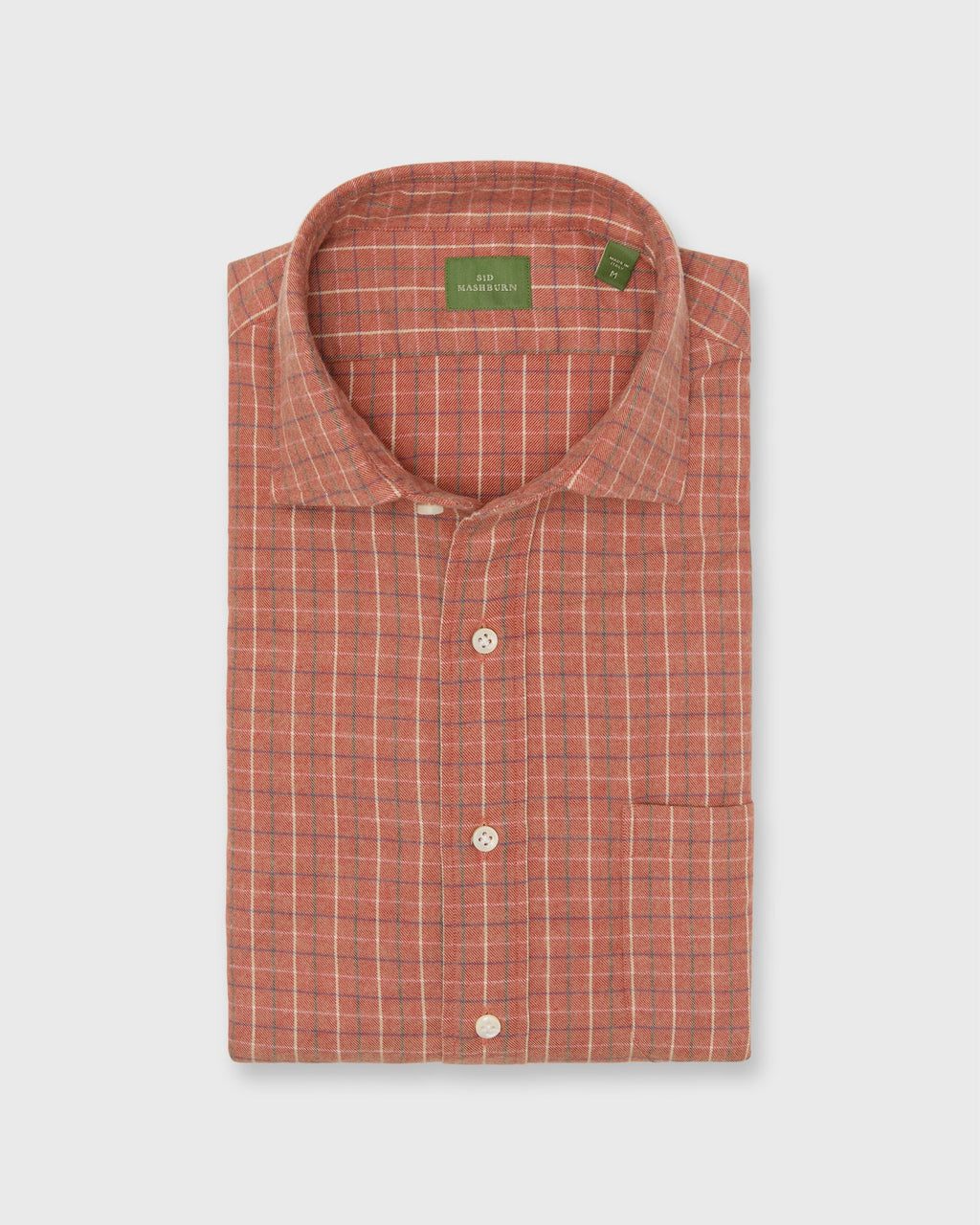 Sid Mashburn Spread Col Sport Shirt - Persimmon/Spruce/Lavender