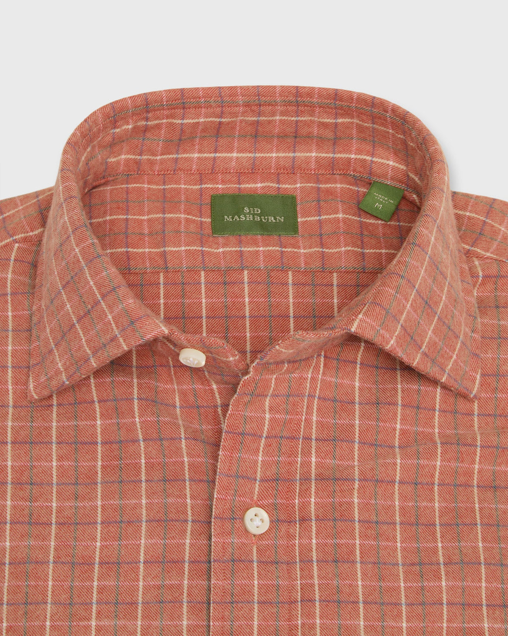 Sid Mashburn Spread Col Sport Shirt - Persimmon/Spruce/Lavender