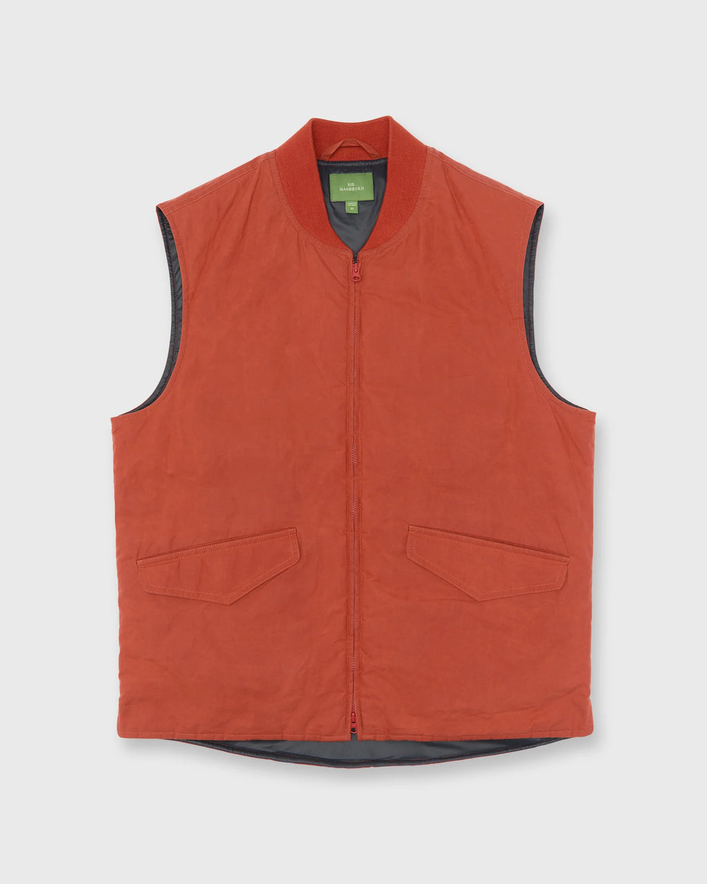 Sid Mashburn Cashpad Zip Vest - Vermilion