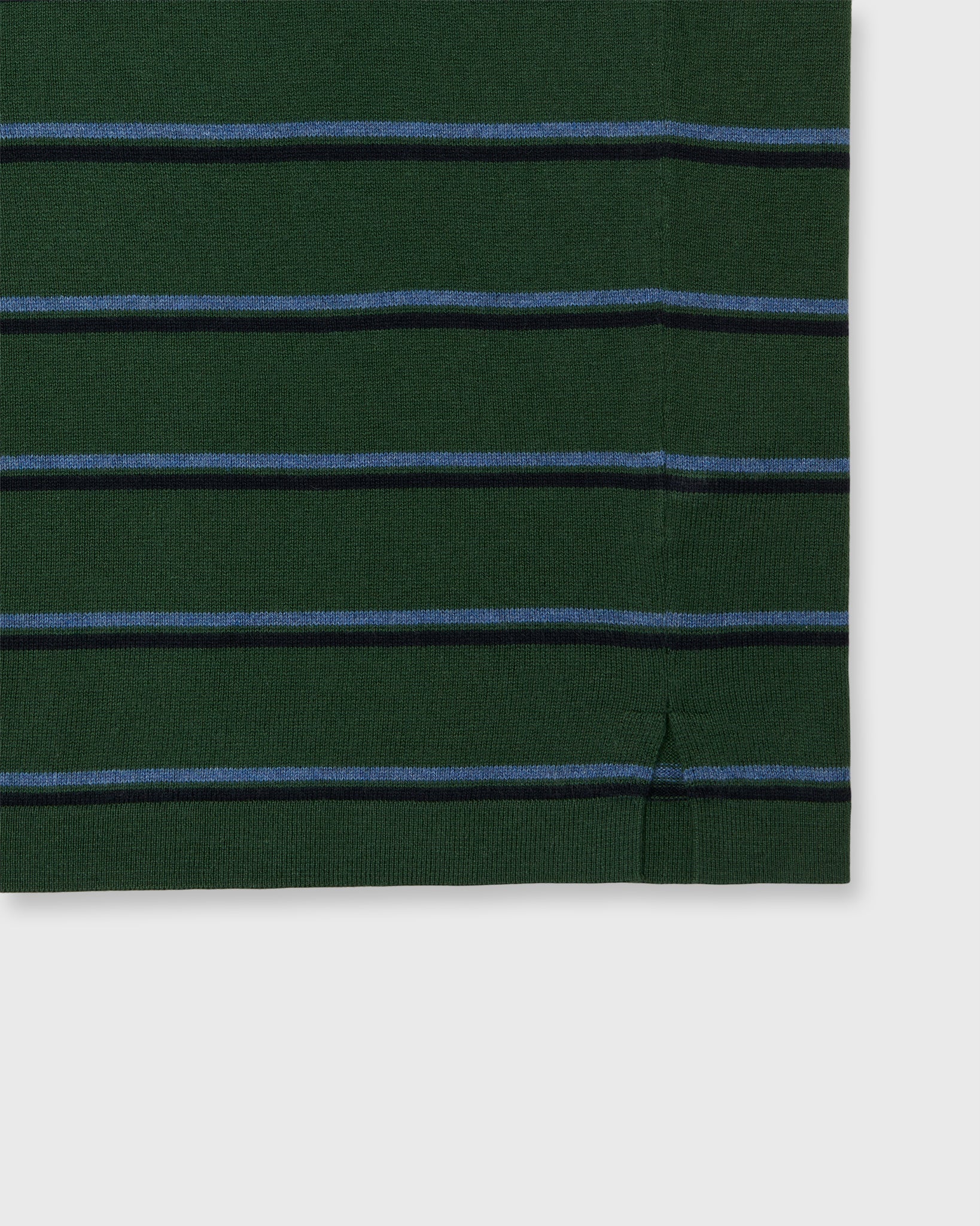 Sid Mashburn Long-Sleeved Rally Polo Sweater Forest Walk/Harbour