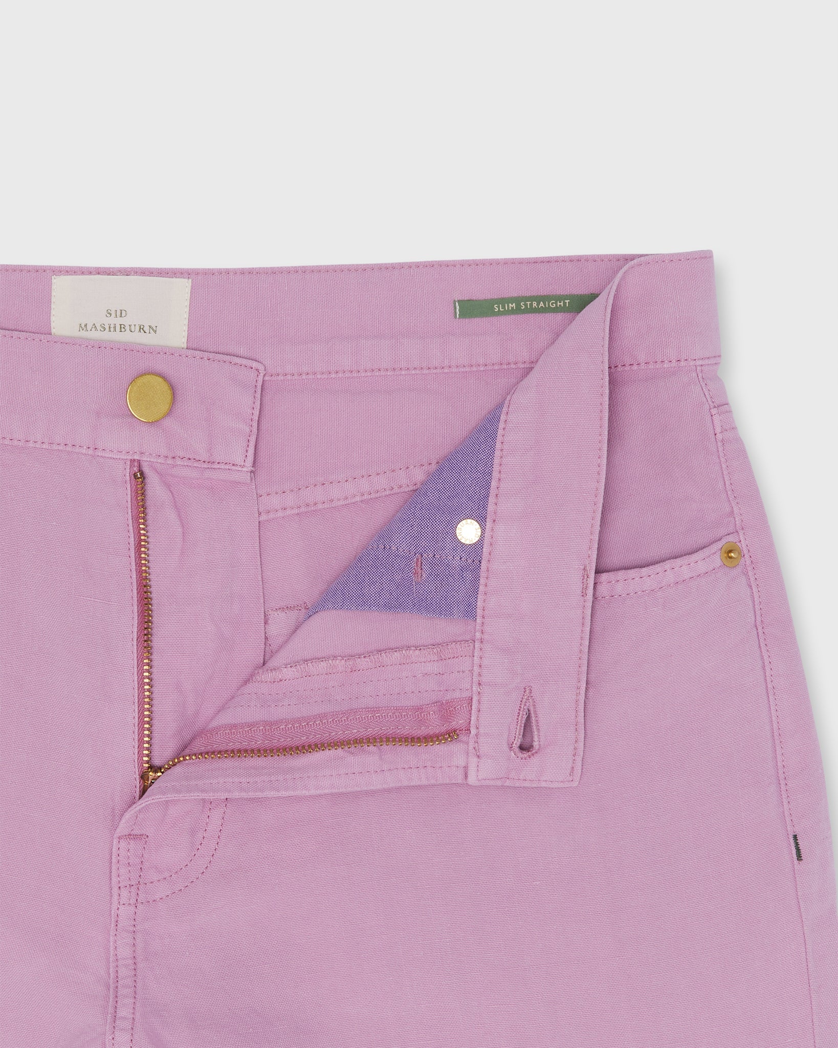 Sid Mashburn Slim Straight 5-Pocket Pant Orchid Canapa Canvas