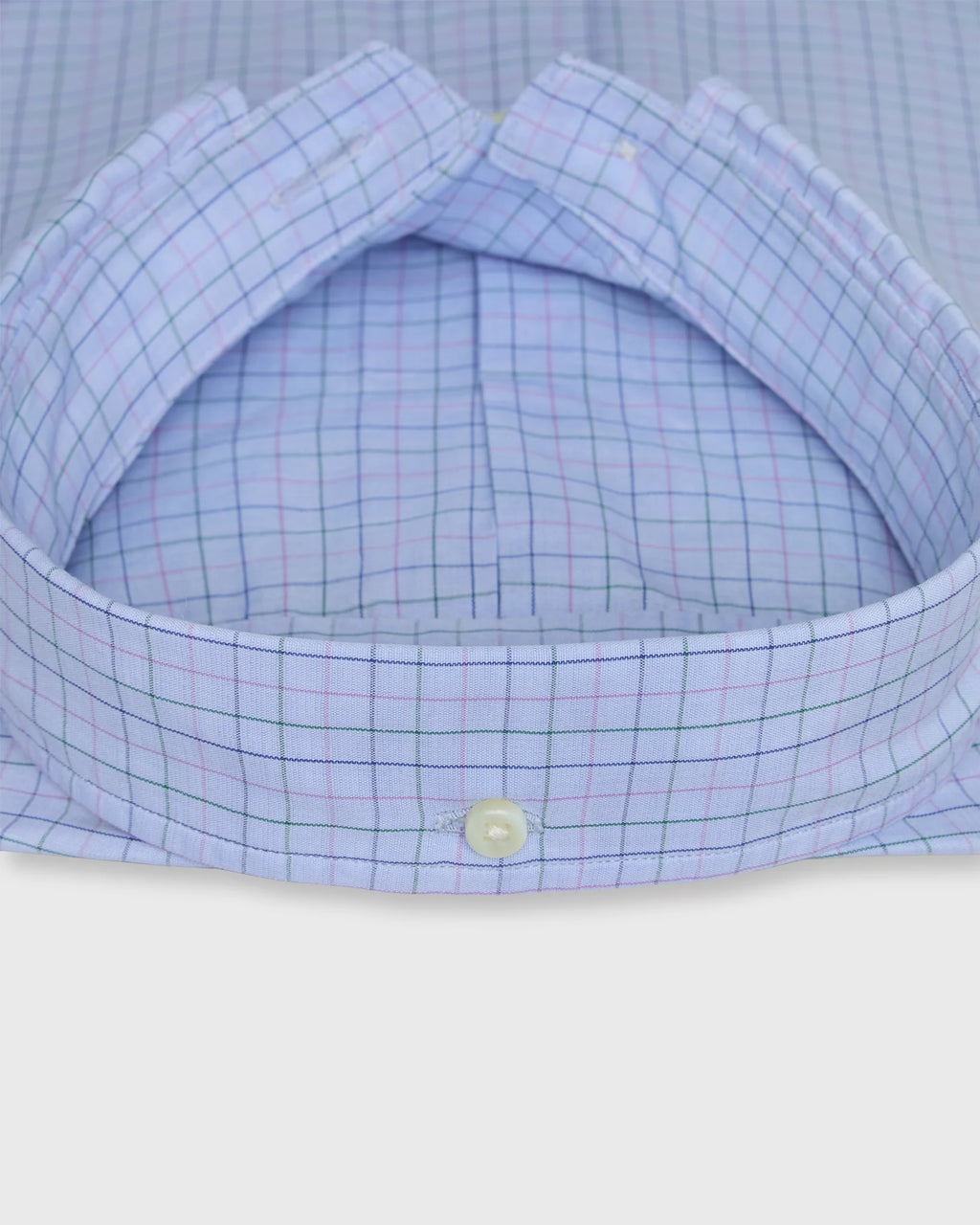 Sid Mashburn Button-Down Sport Shirt Sky/Lavender/Green Tattersall Cotolino