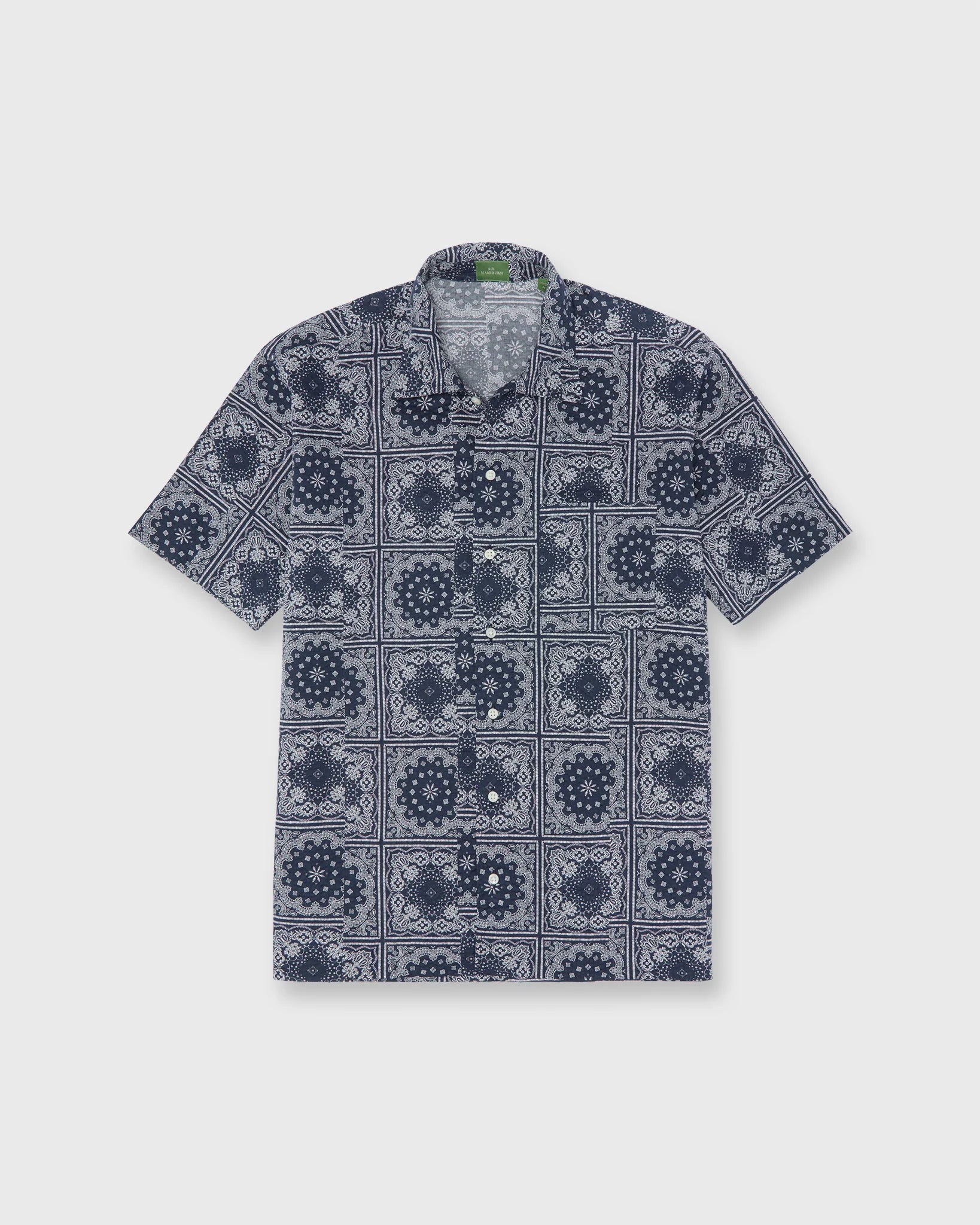 Sid Mashburn Ripley Shirt Navy Paisley Seersucker
