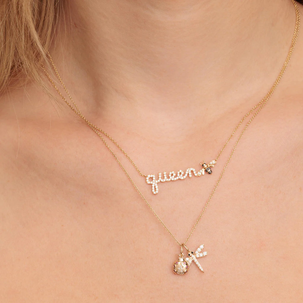Sydney Evan Gold & Diamond Dragonfly Charm