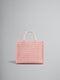 Marni Pink Raffia-Effect Small Tote Bag -