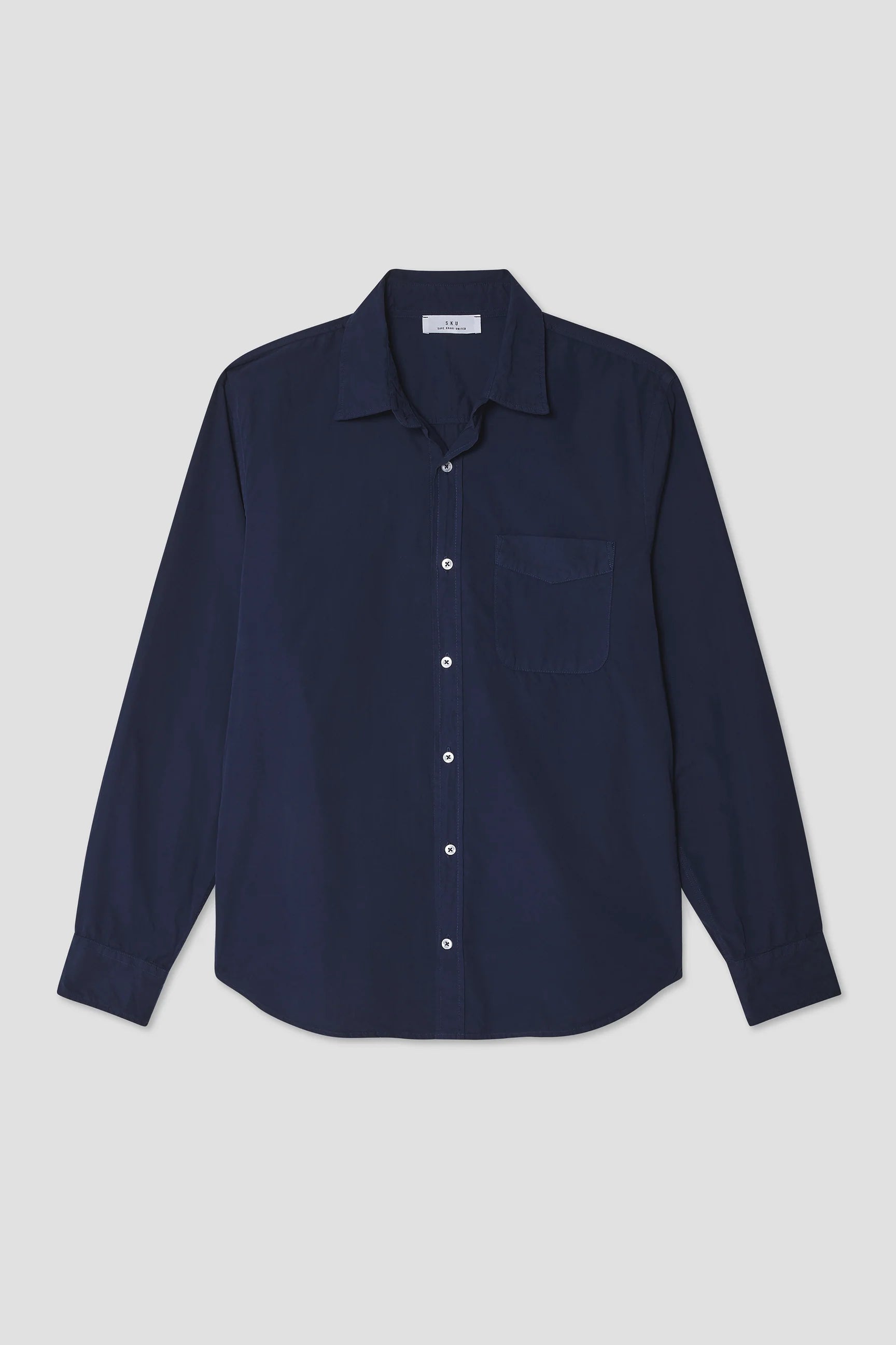 Save Khaki United Poplin Standard Shirt - Navy