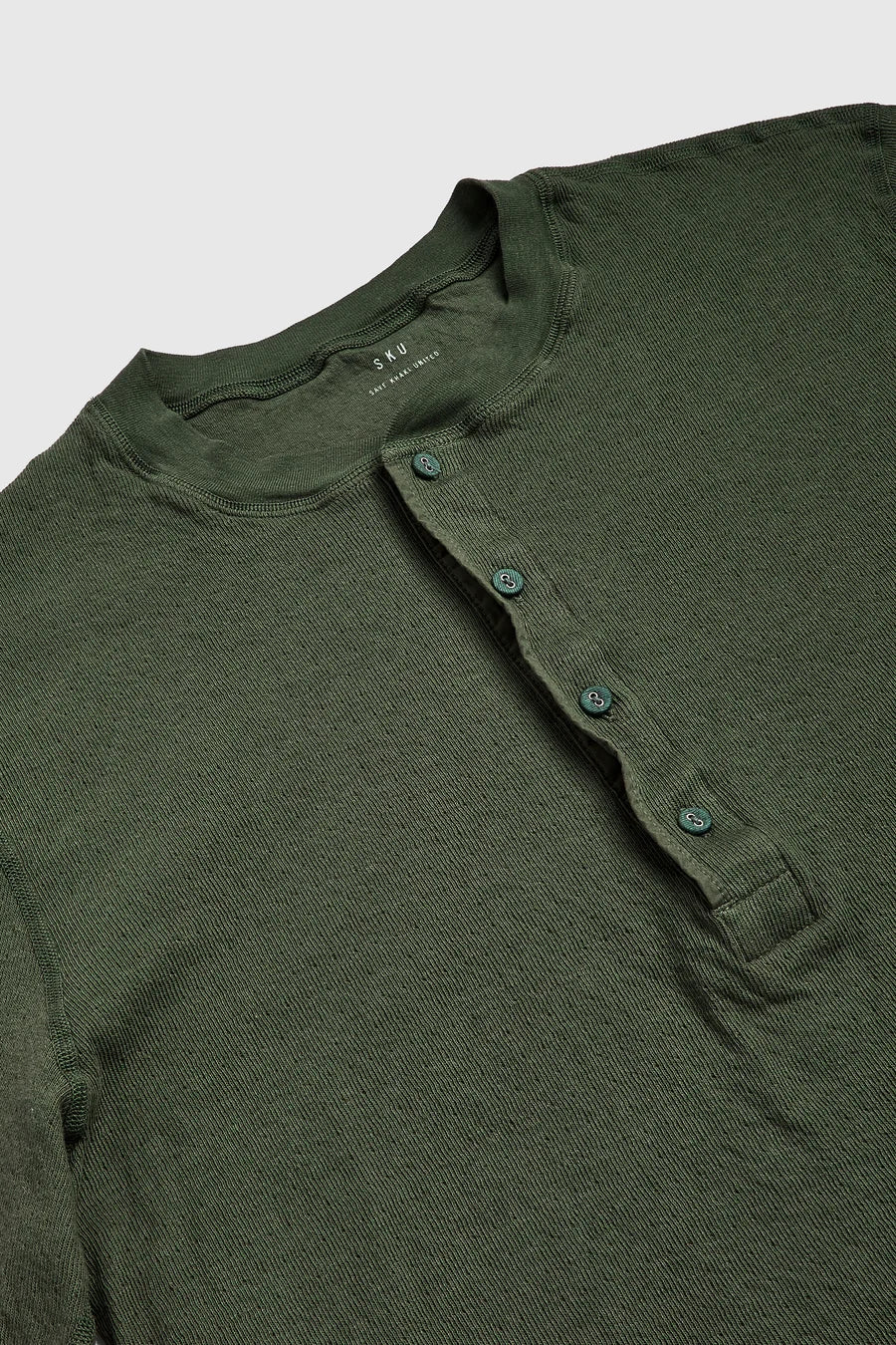 SKU LS Pointelle Henley - Army