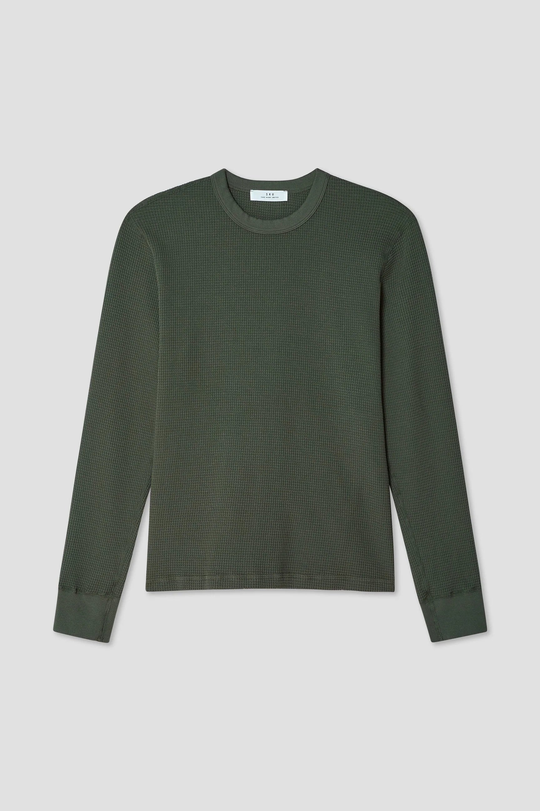 Save Khaki United LS Crew Waffle Tee - Basil