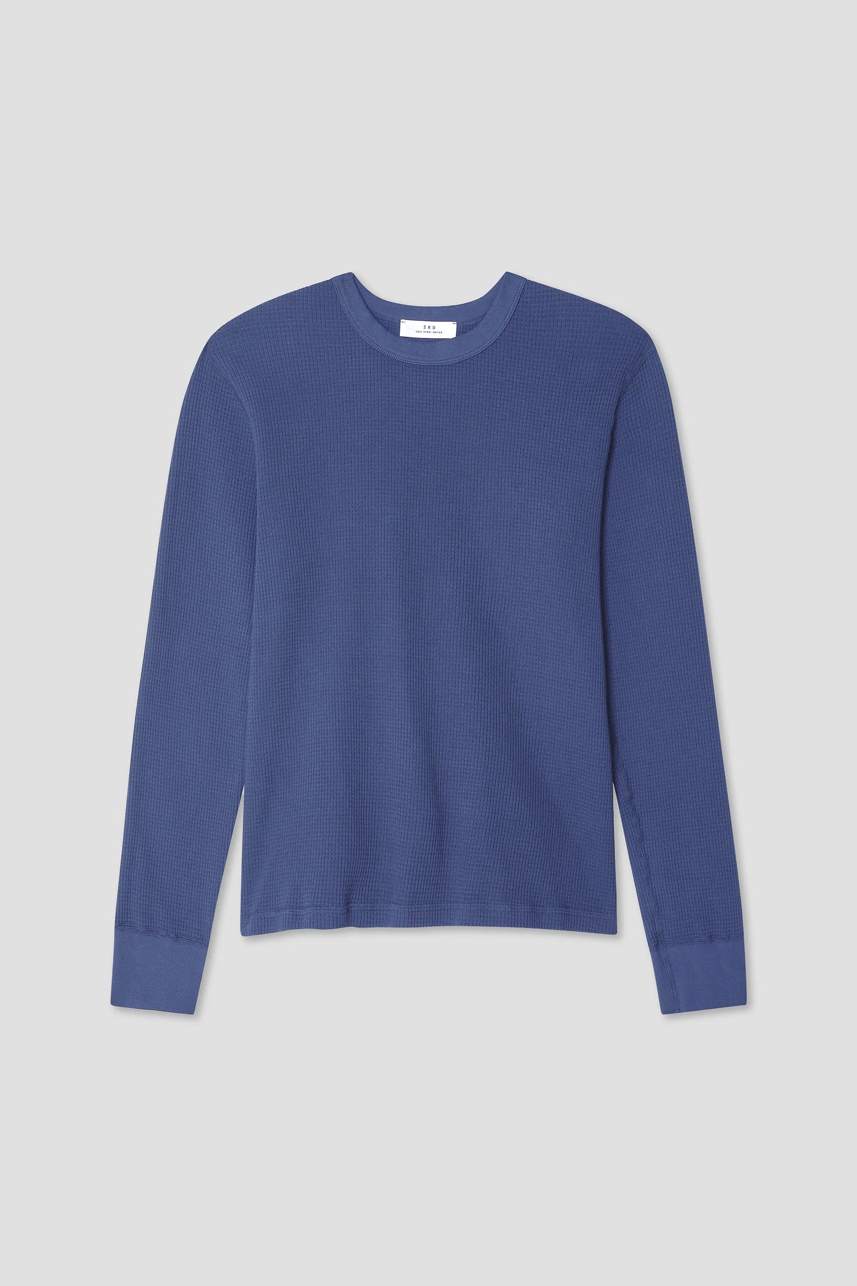 Save Khaki United LS Waffle Crew Tee - Marine