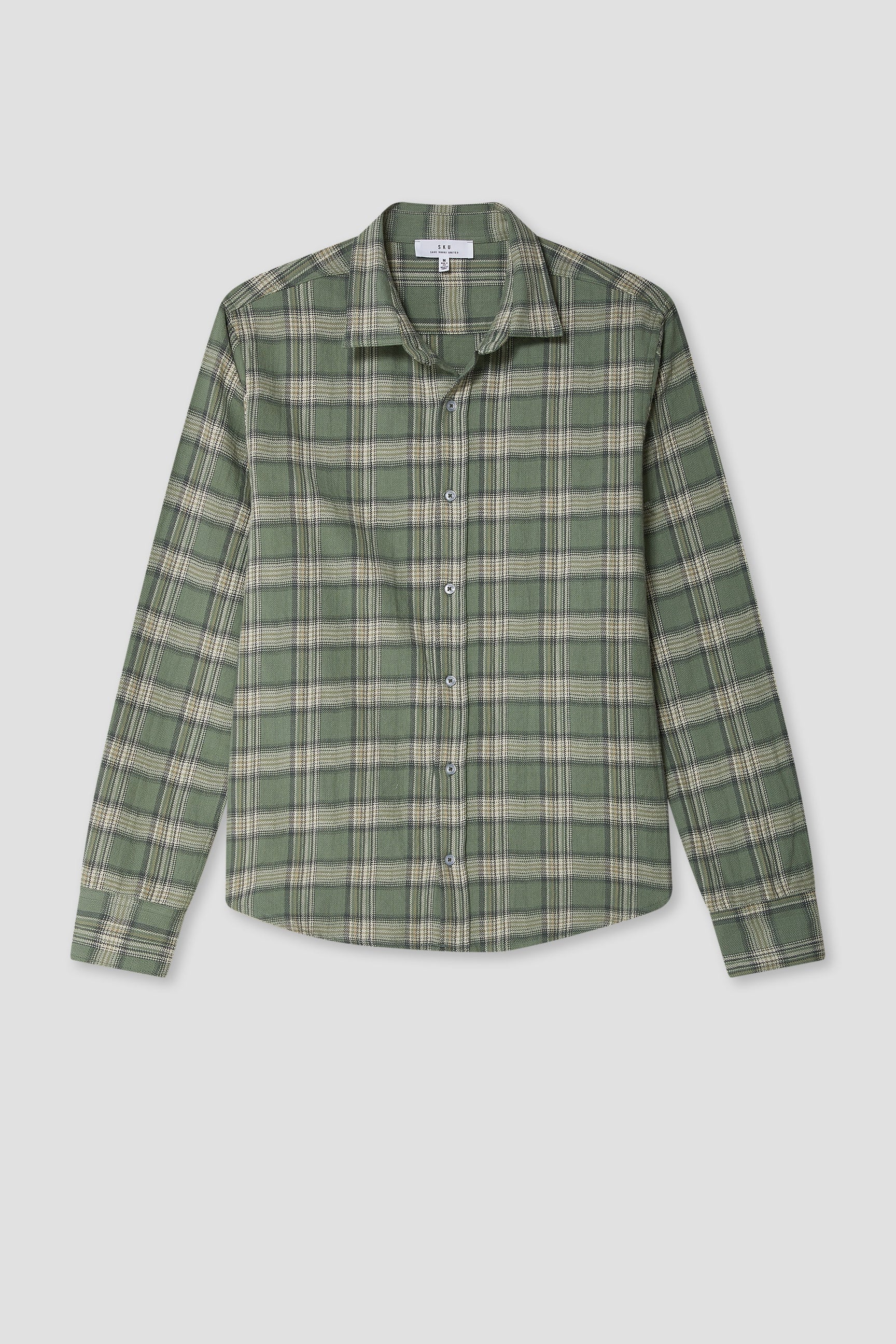 Save Khaki United Vintage Flannel Slub Shirt - Light Green