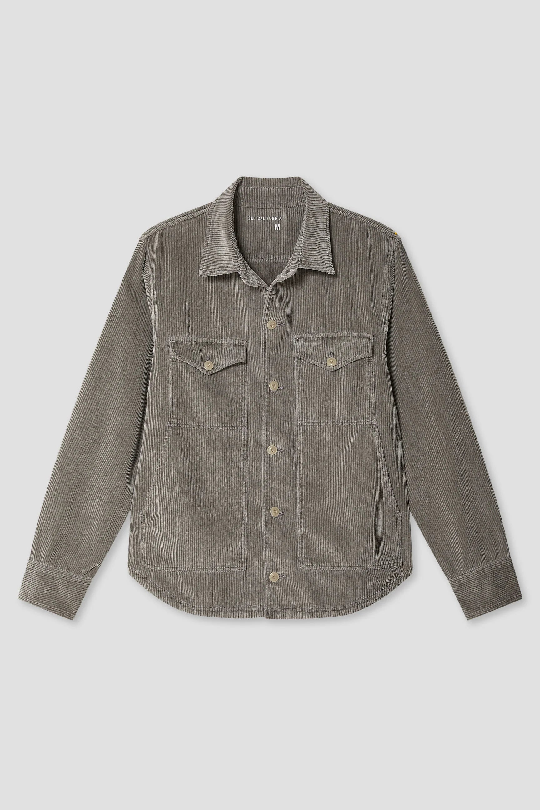 Save Khaki United Wide Wale Corduroy Shirt Jacket - Mocha Brown