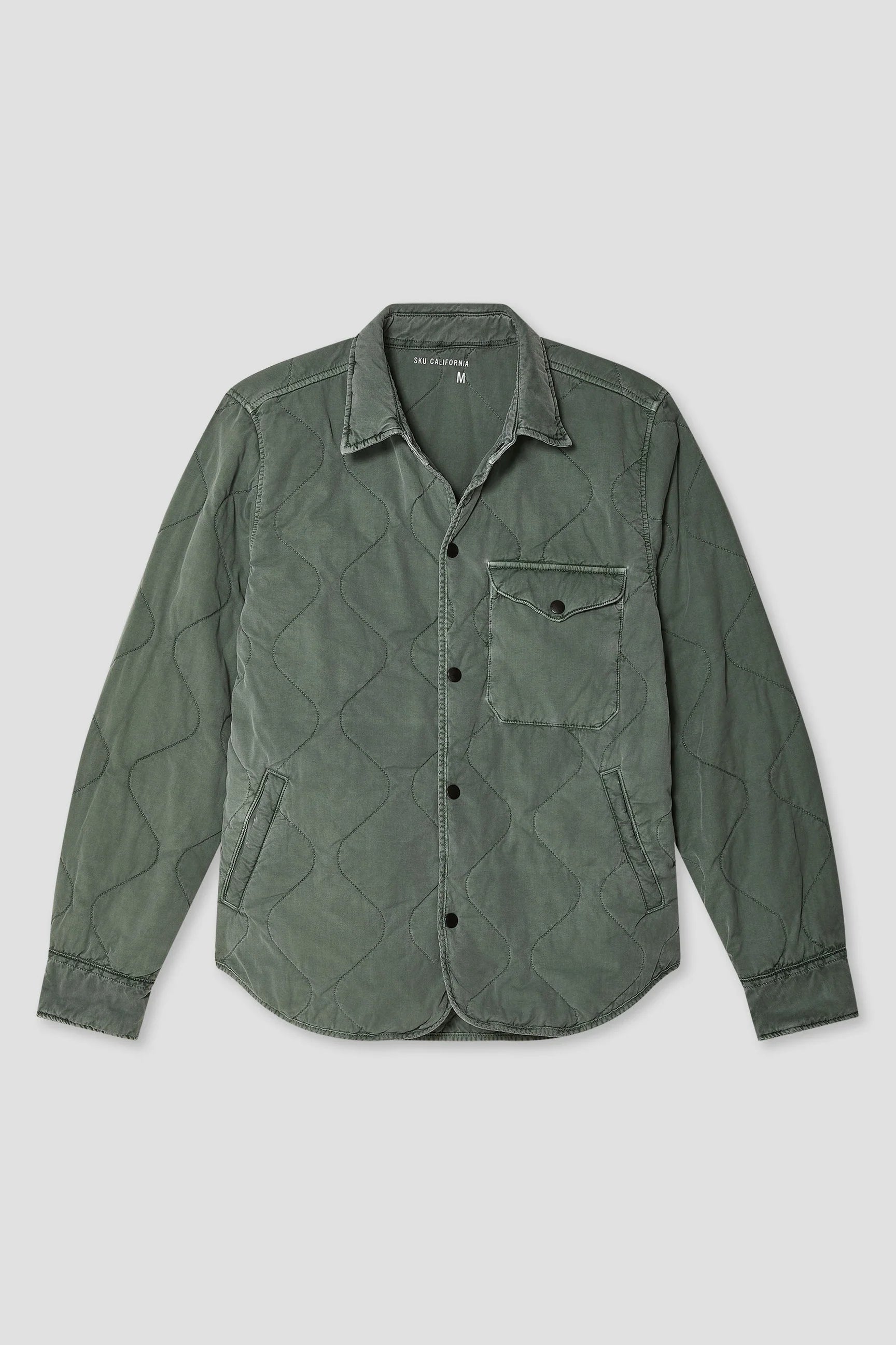 Save Khaki United Flight Quilted Shirt Jacket - Surplus
