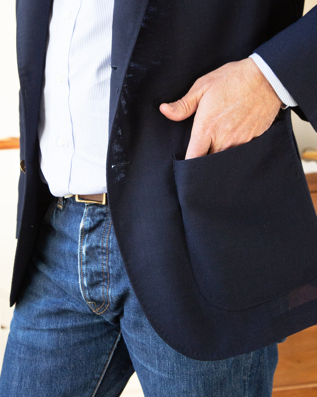 Sid Mashburn Ghost Blazer Navy High-Twist (current)