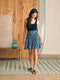 Faherty Eliza Mini Skirt - Blue Esna Floral