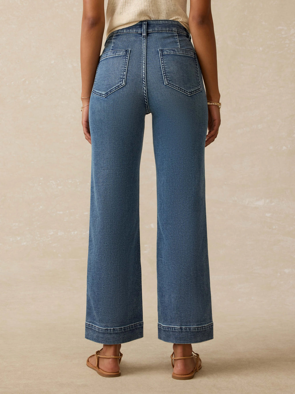 Faherty Stretch Terry Patch Pocket Ankle Pant- Riverton Wash