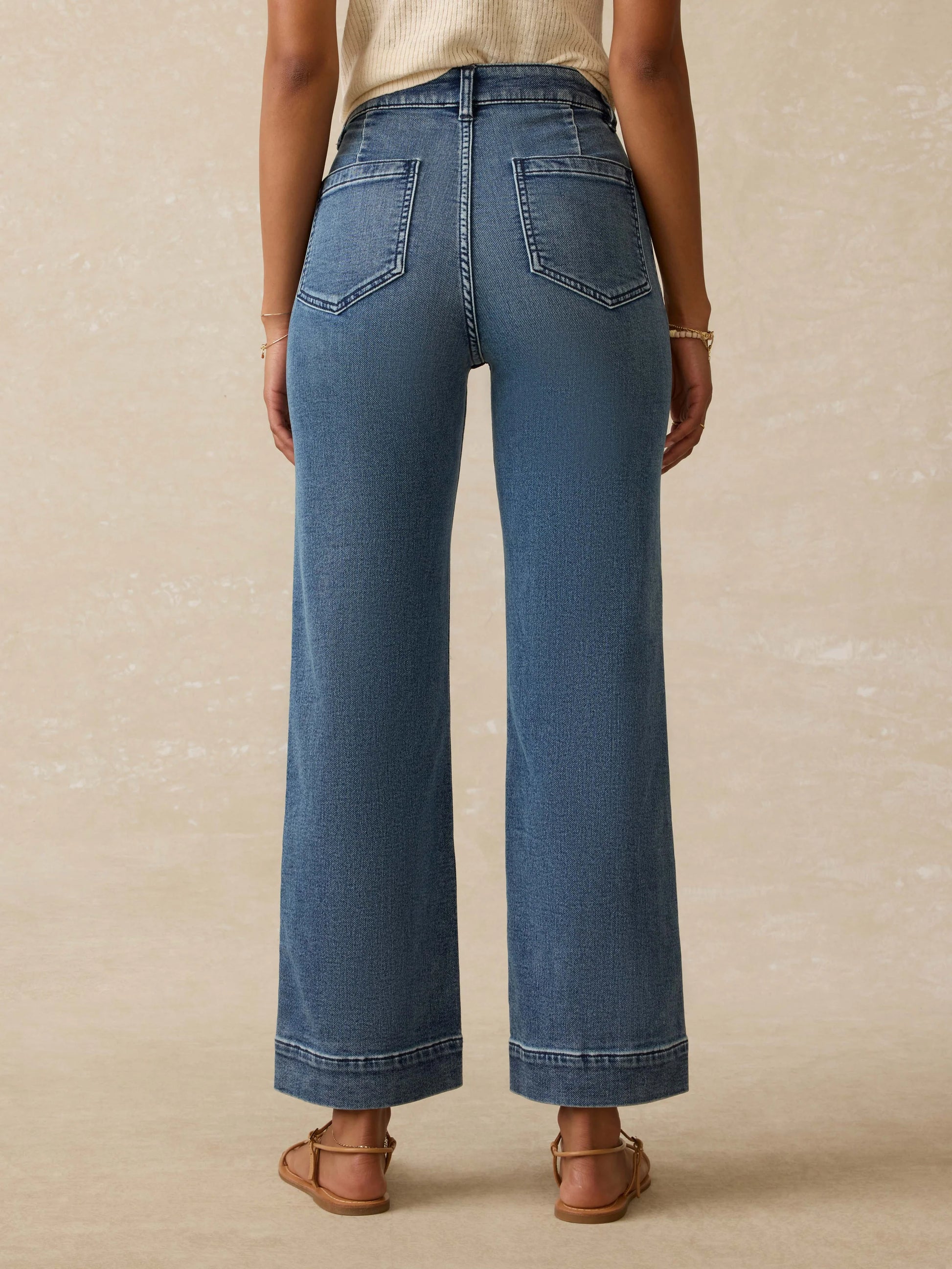 Faherty Stretch Terry Patch Pocket Ankle Pant- Riverton Wash