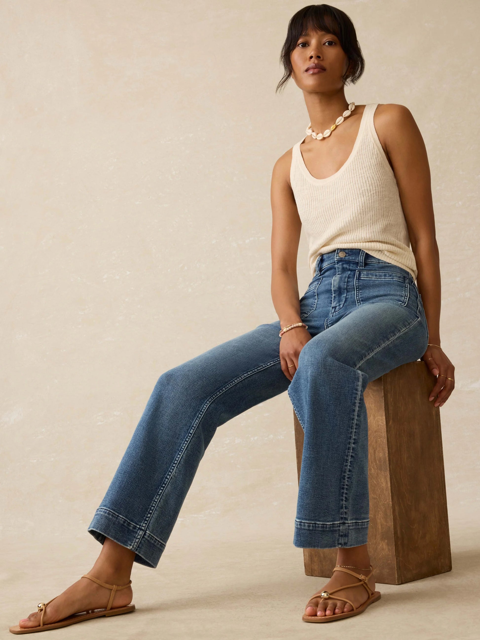 Faherty Stretch Terry Patch Pocket Ankle Pant- Riverton Wash