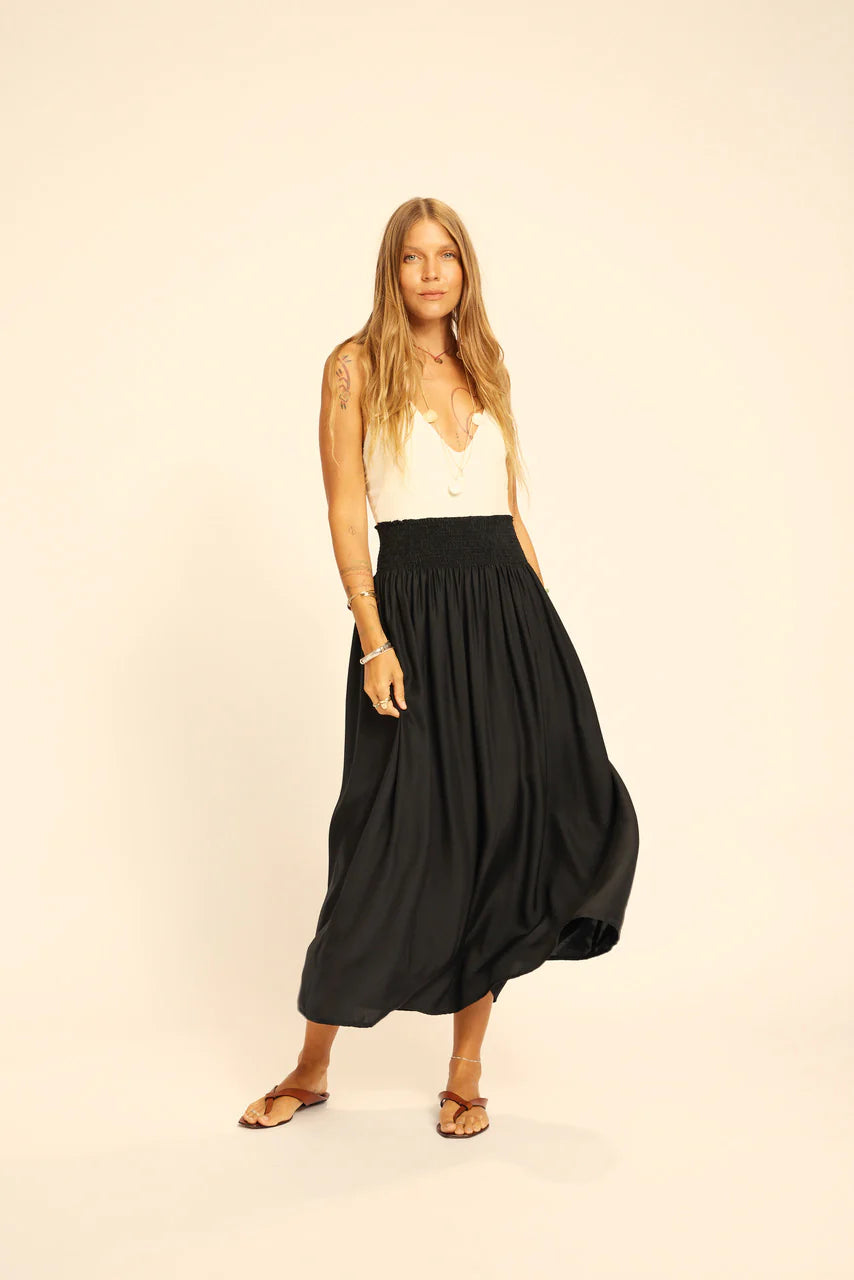 Natalie Martin Bella Skirt - Black Silk