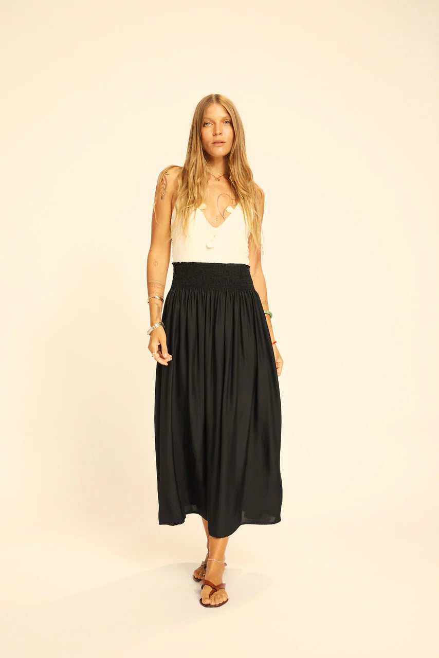 Natalie Martin Bella Skirt - Black Silk