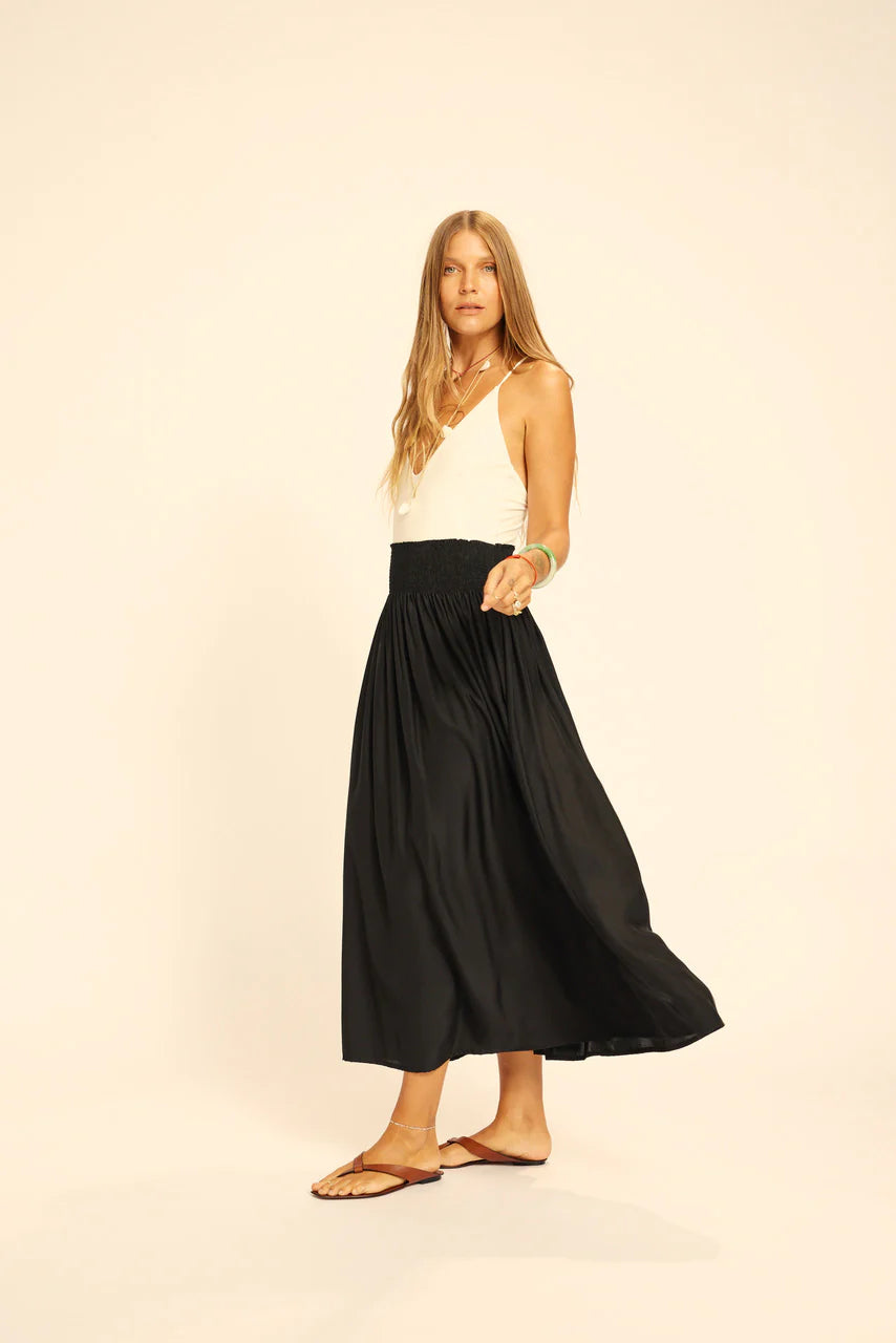 Natalie Martin Bella Skirt - Black Silk