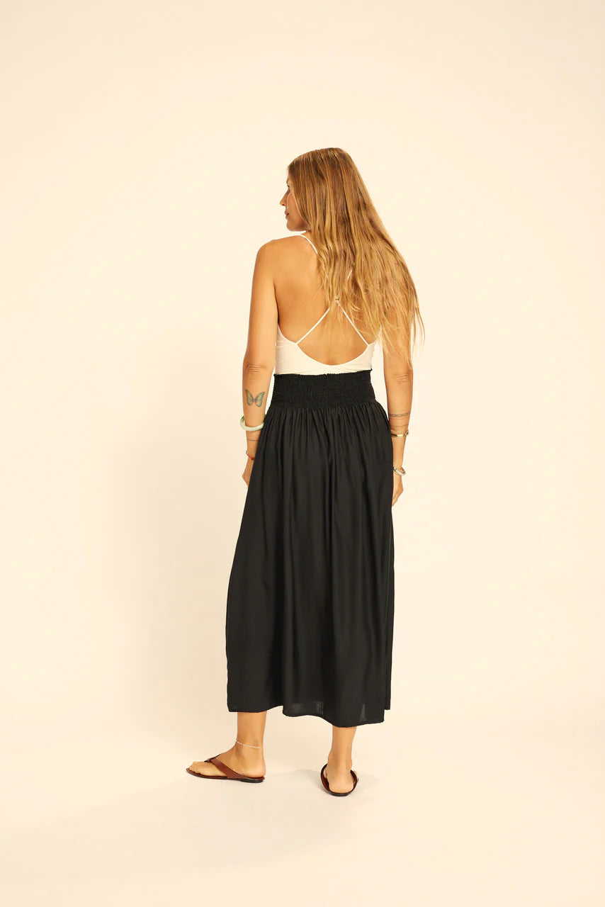 Natalie Martin Bella Skirt - Black Silk