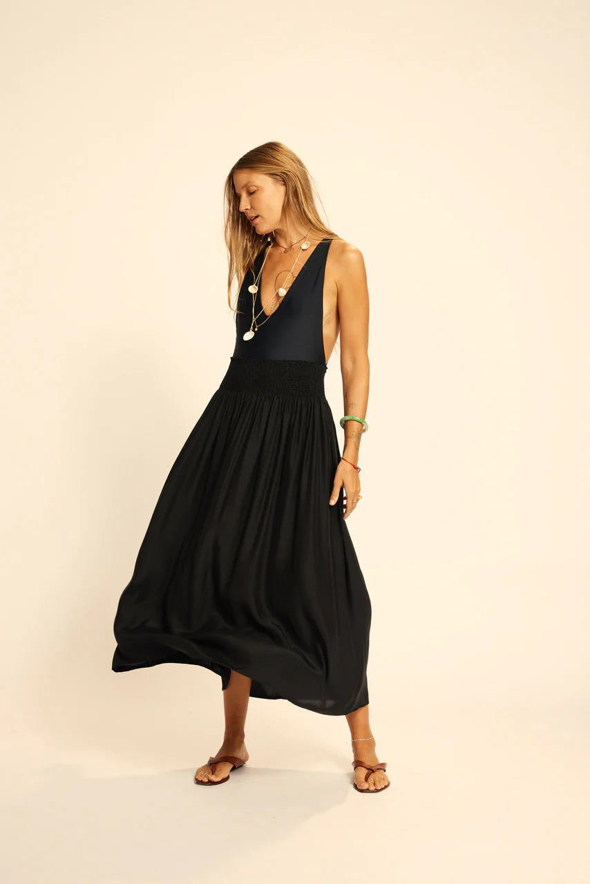 Natalie Martin Bella Skirt - Black Silk