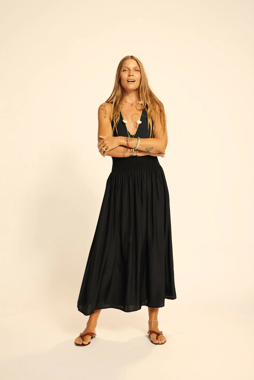 Natalie Martin Bella Skirt - Black Silk