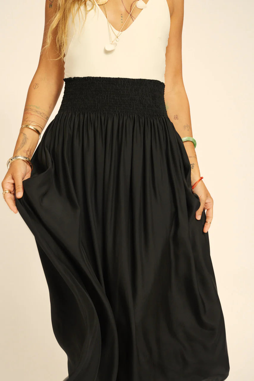 Natalie Martin Bella Skirt - Black Silk