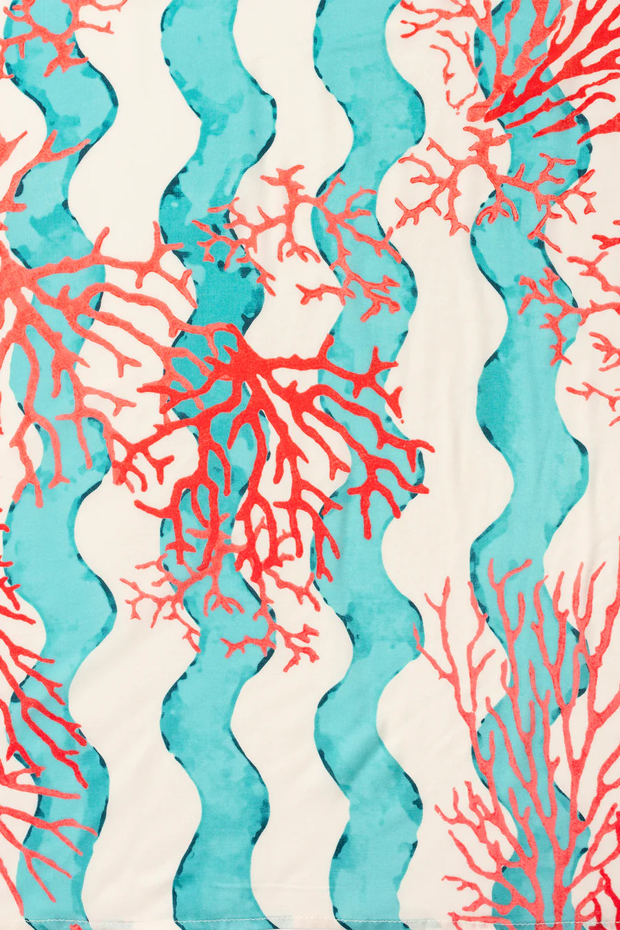 Natalie Martin Jasmine Dress with Sash  - Coral Wave Turquoise