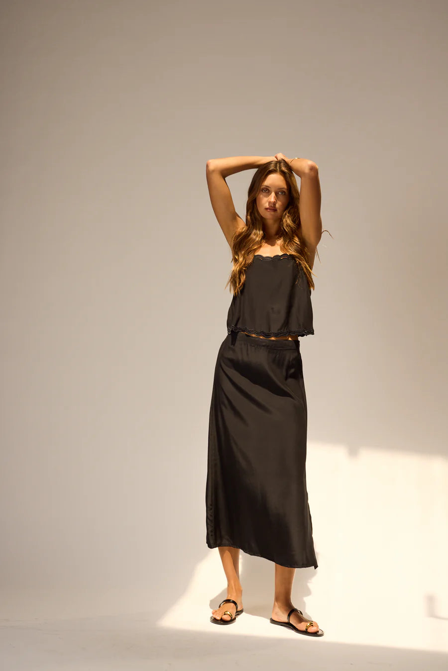 Natalie Martin Fern Cami - Black Silk