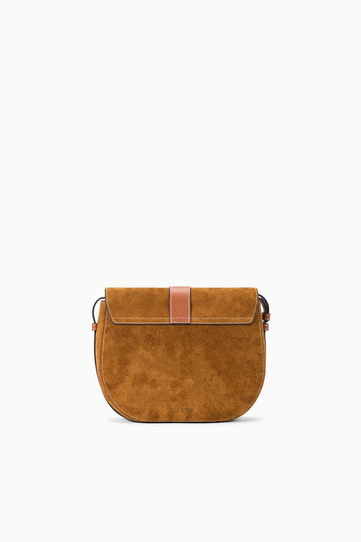 Staud Bella Saddle Bag - Tan Suede