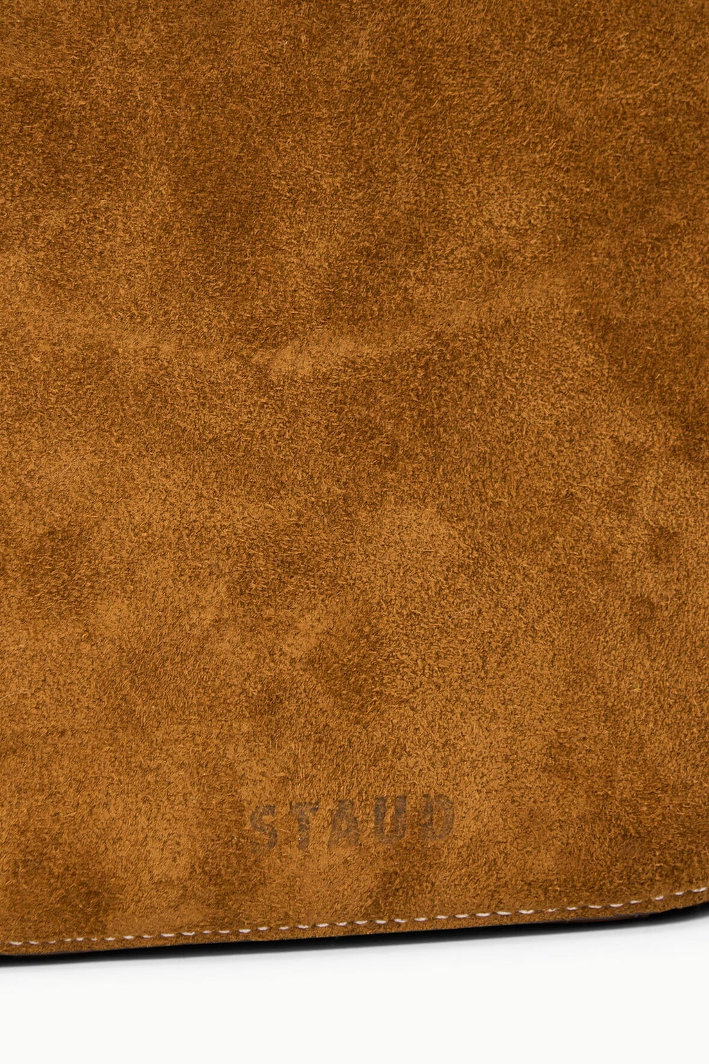 Staud Bella Saddle Bag - Tan Suede