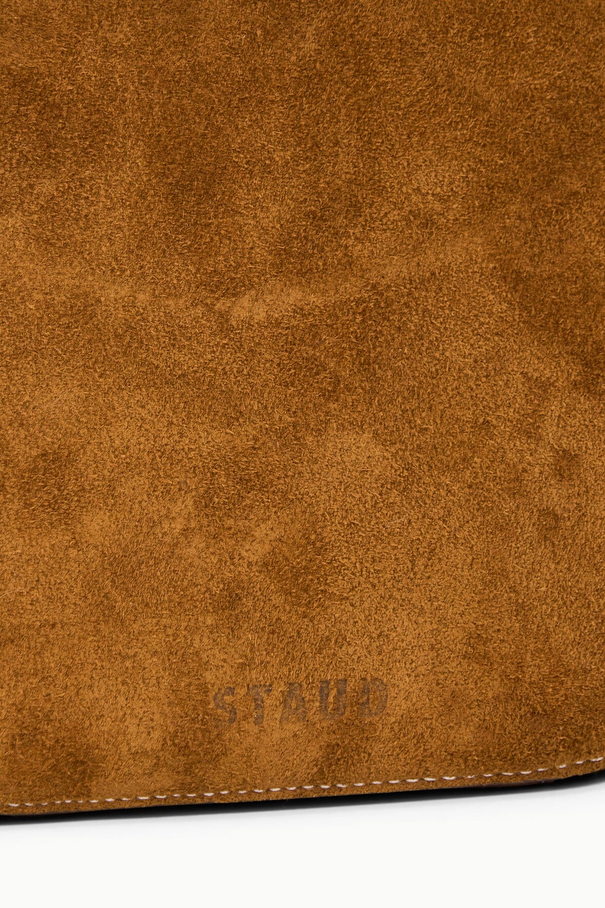 Staud Bella Saddle Bag - Tan Suede