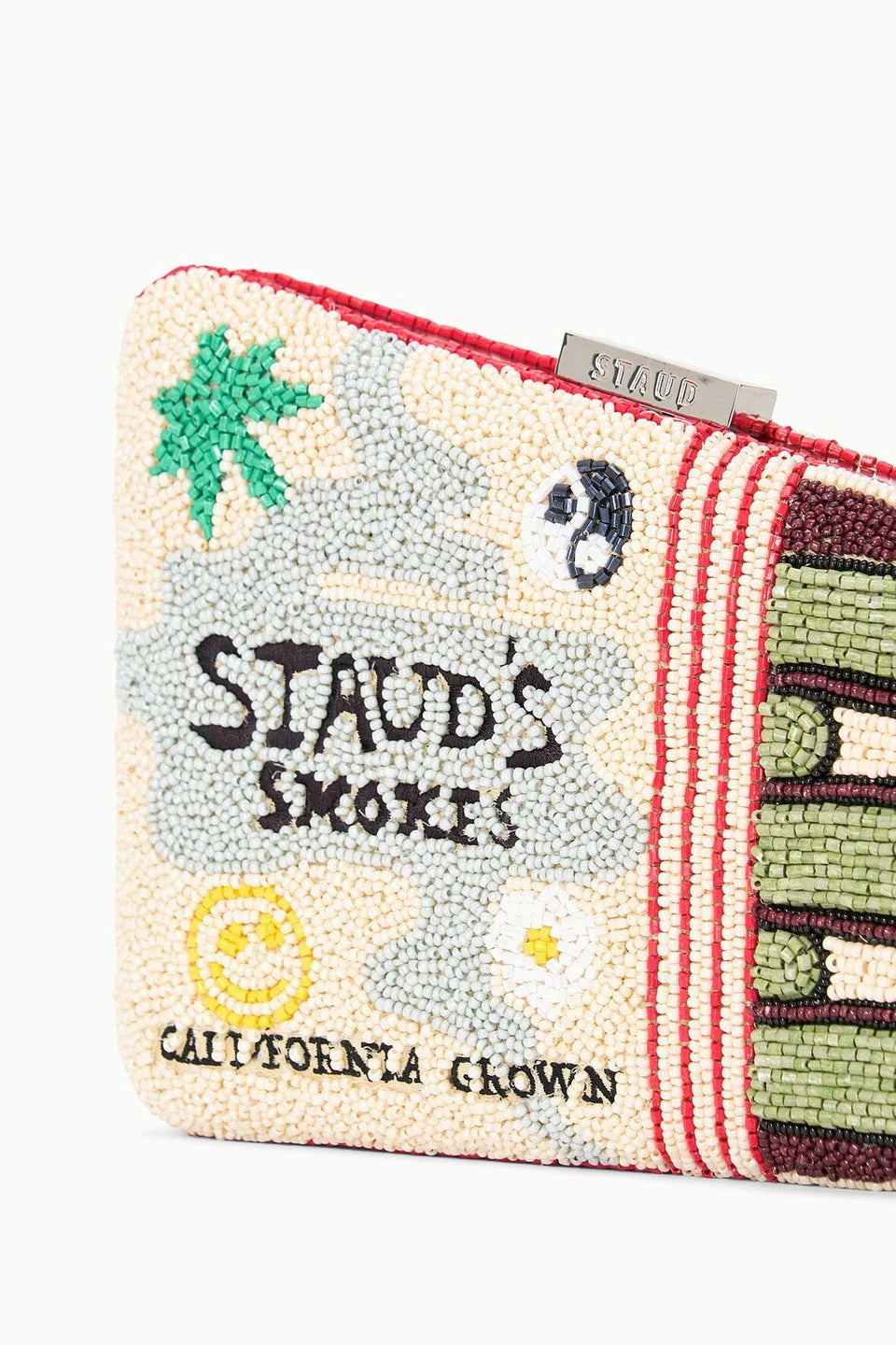 Staud Carmella Beaded Clutch California Grown
