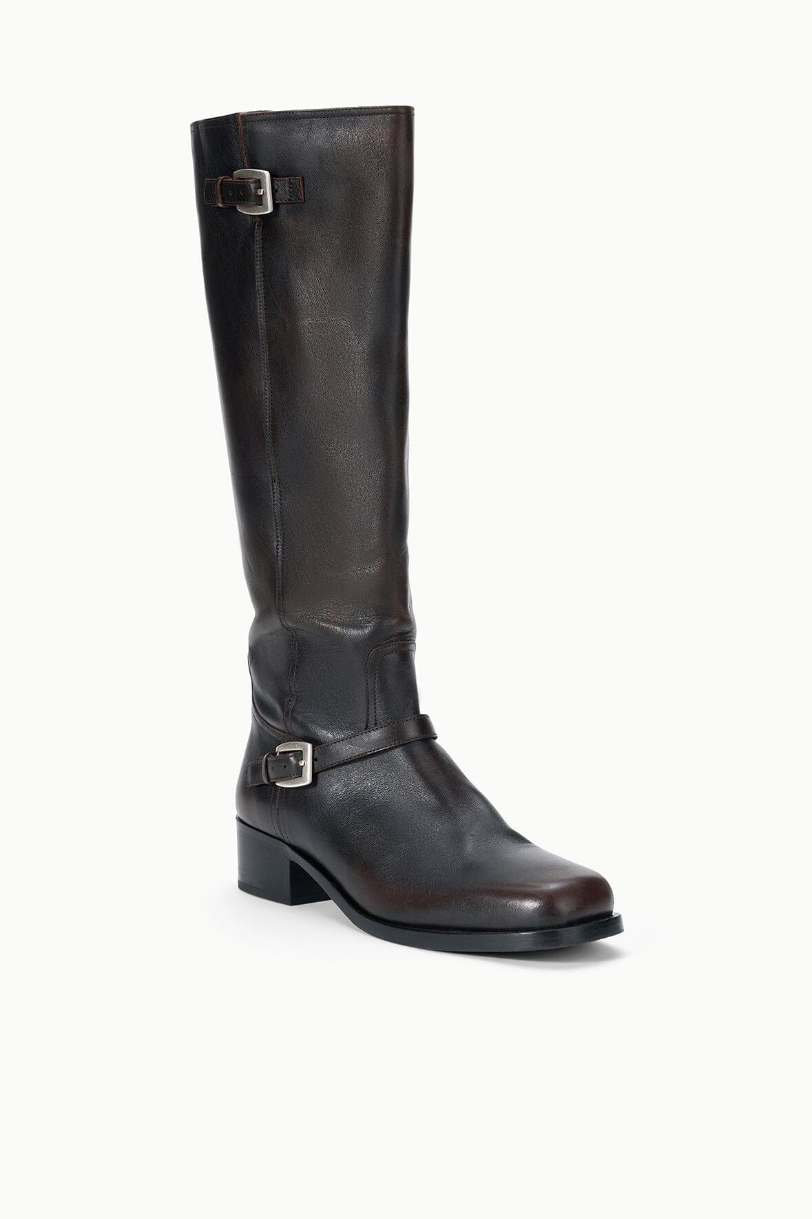 STAUD BROOKLYN FLAT BOOT ESPRESSO DISTRESSED