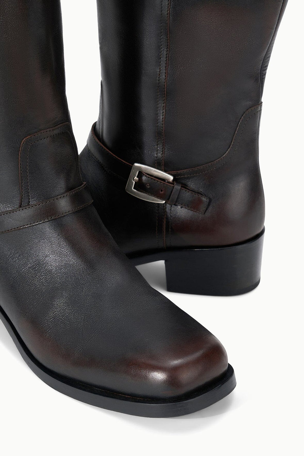 STAUD BROOKLYN FLAT BOOT ESPRESSO DISTRESSED