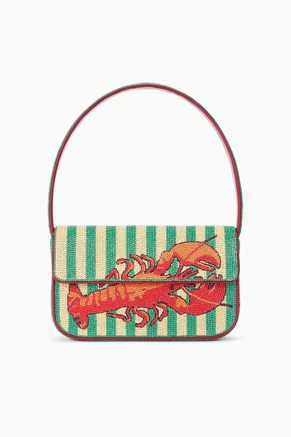 Staud Tommy Beaded Bag Summer Lobster