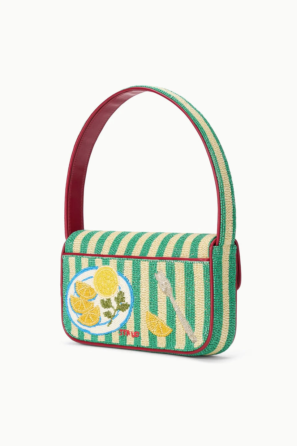 Staud Tommy Beaded Bag Summer Lobster