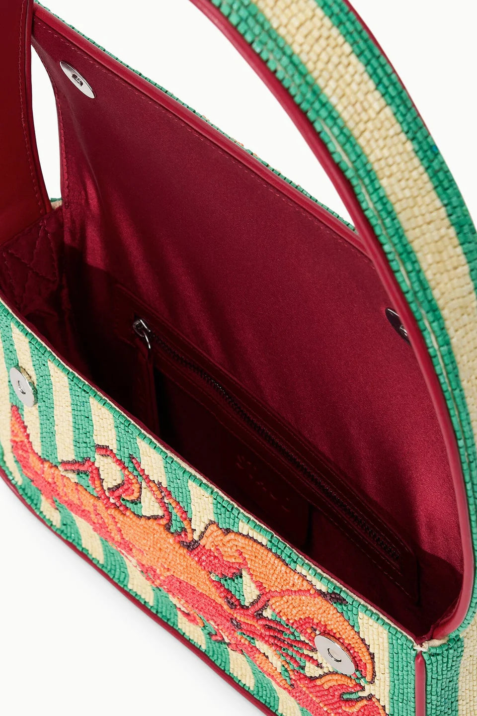 Staud Tommy Beaded Bag Summer Lobster