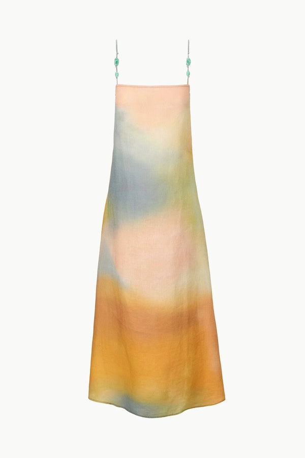 Staud Laura Linen Dress Pastel Clouds