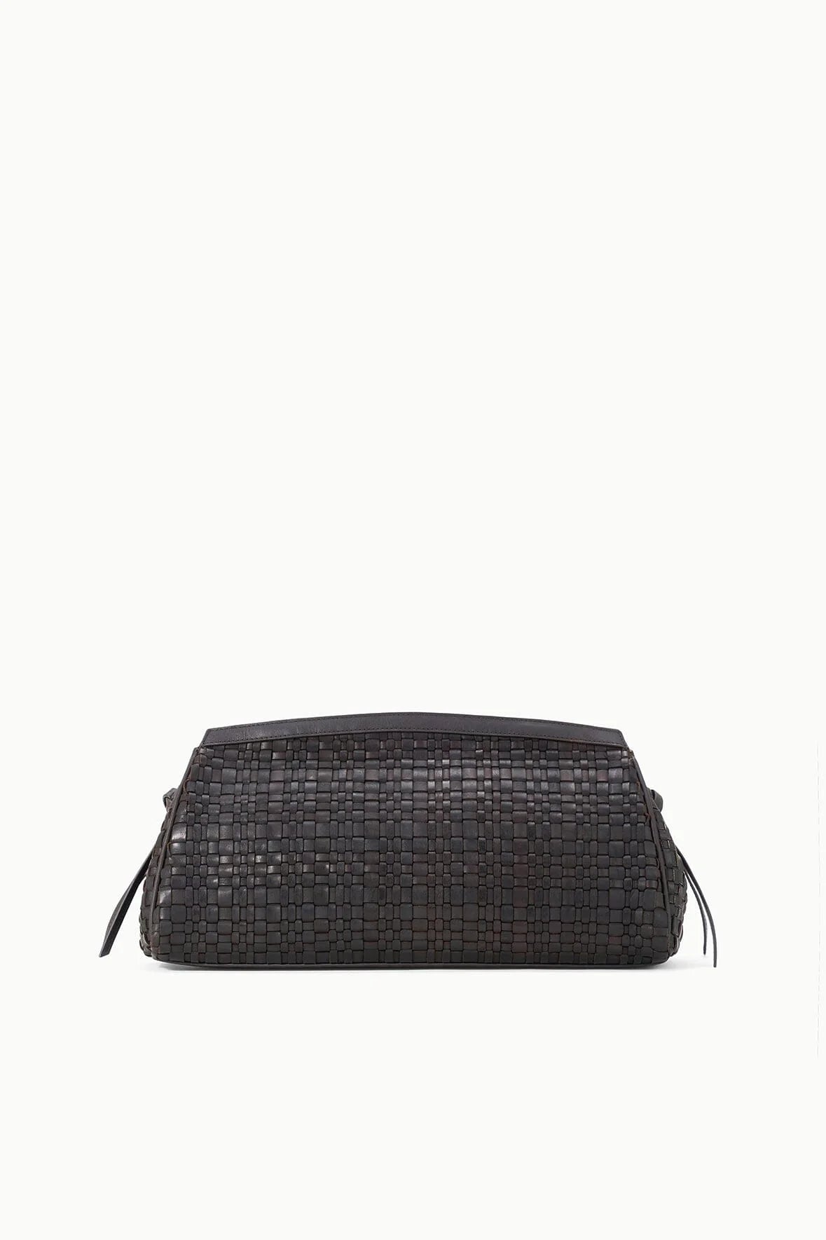 Staud Maude Soft Clutch Espresso Woven Leather