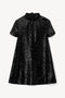 Staud Mini Ilana Dress-Black Sequin