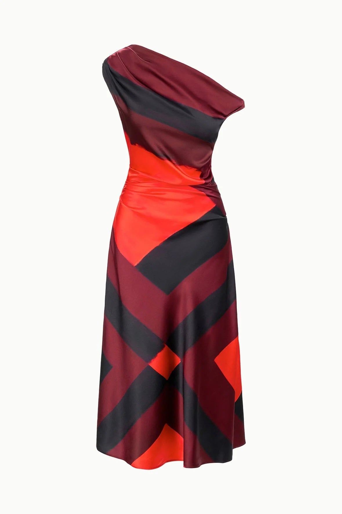 Staud Phare Silk Dress Ruby Prism