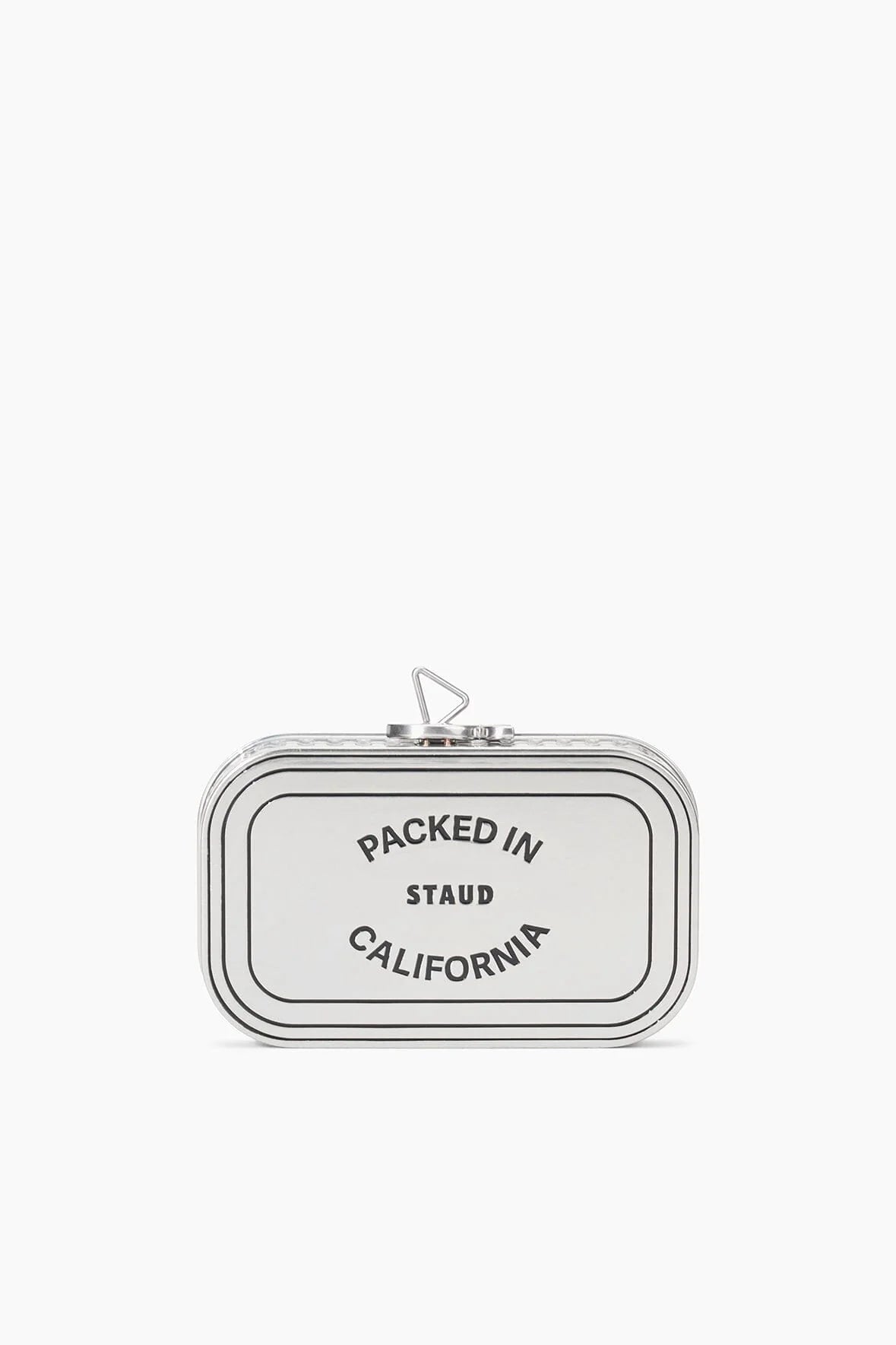Staud Staudines Tin Clutch Silver Multi