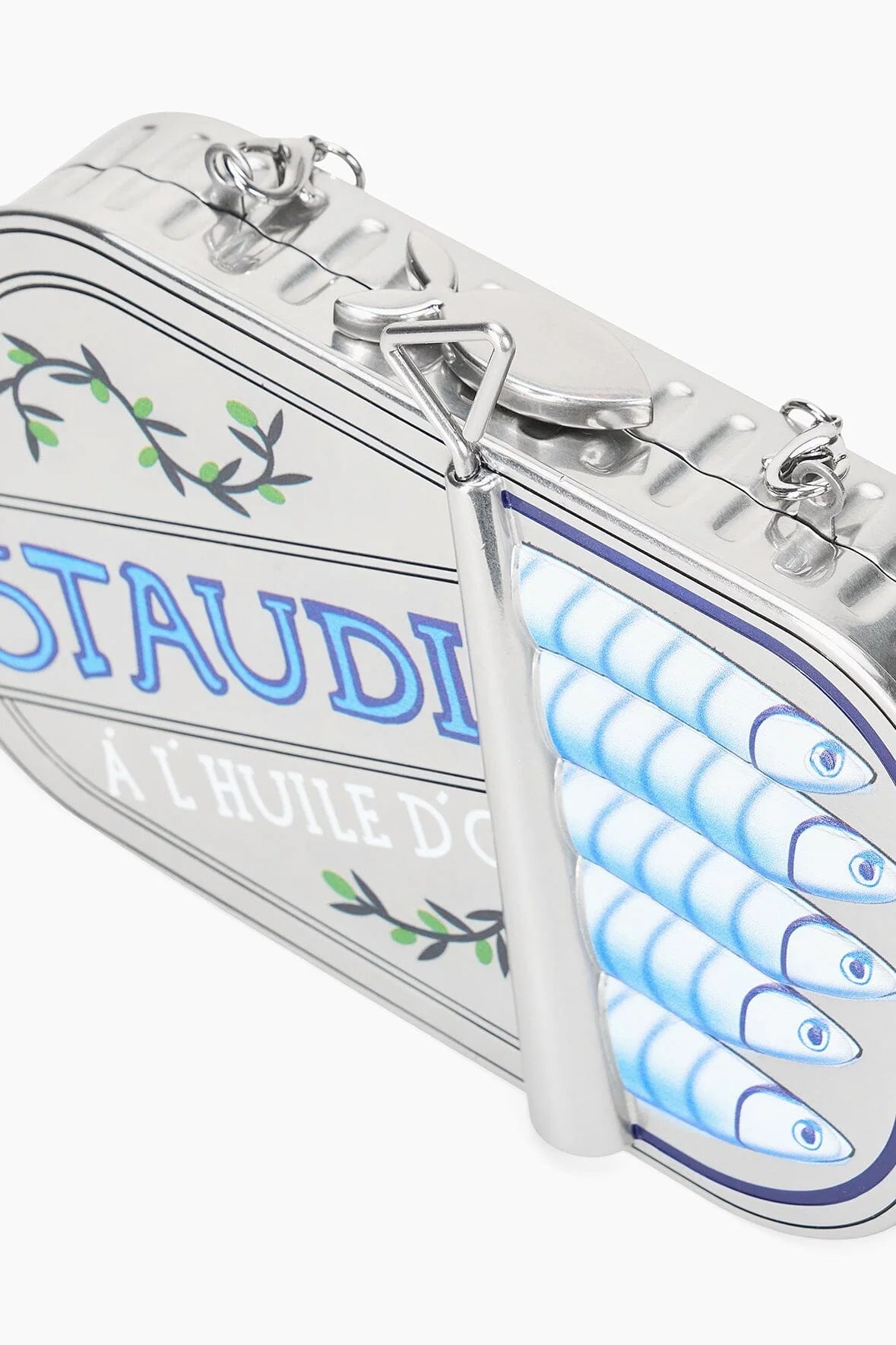 Staud Staudines Tin Clutch Silver Multi