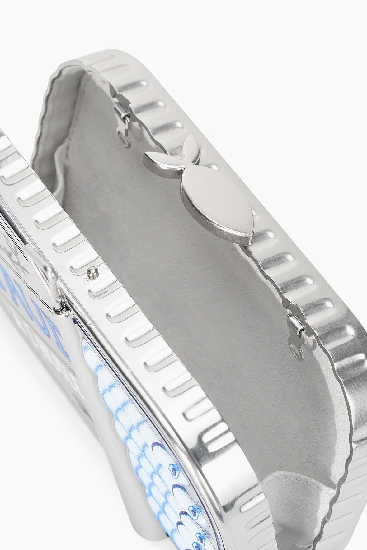 Staud Staudines Tin Clutch Silver Multi