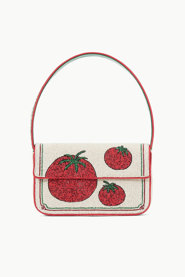 Staud Tommy Beaded Bag - Tomato