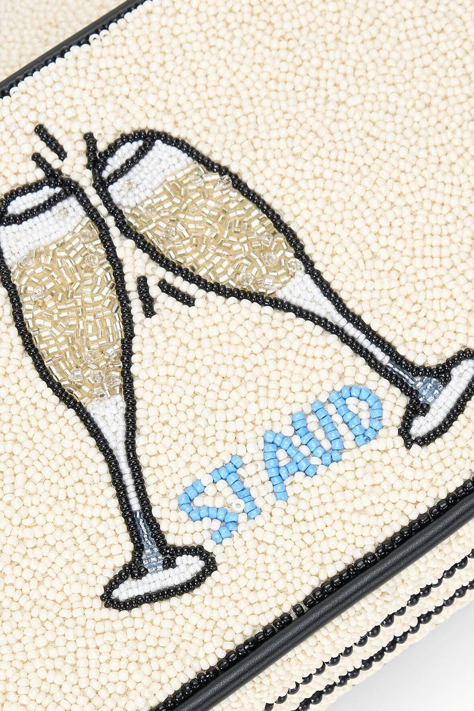 Staud Tommy Beaded Bag Caviar Dreams