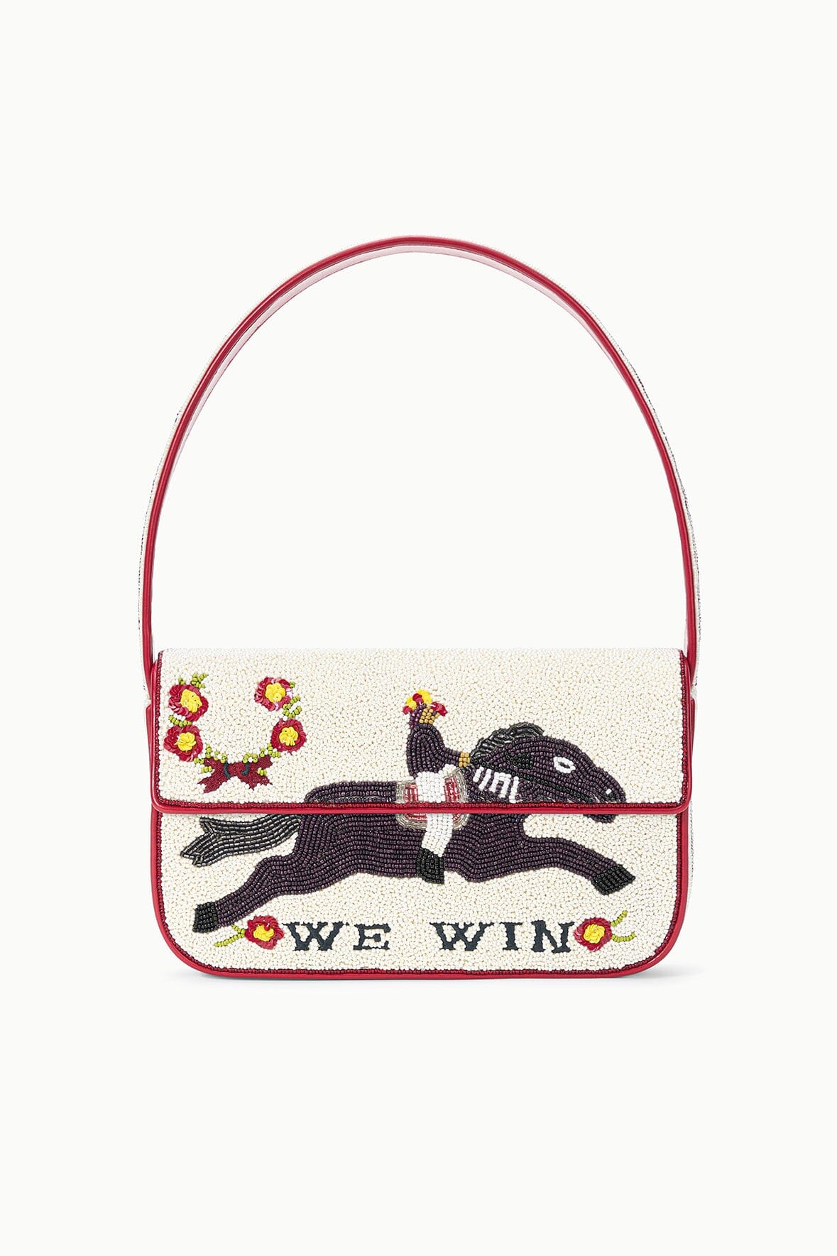 Staud Tommy Beaded Bag Derby
