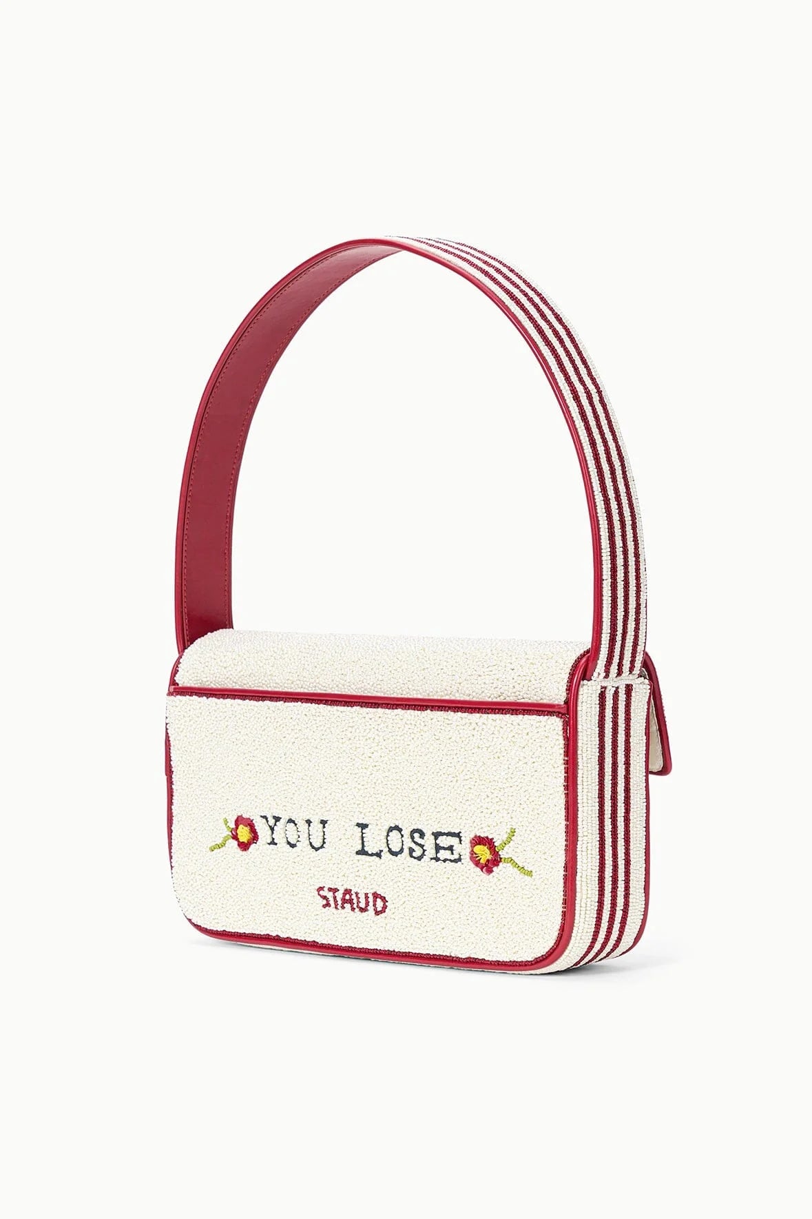 Staud Tommy Beaded Bag Derby